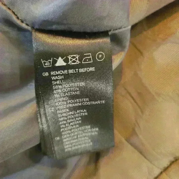 H&M High Waisted Straight Midi Skirt Taupe Womens Size 10 - Picture 5 of 7